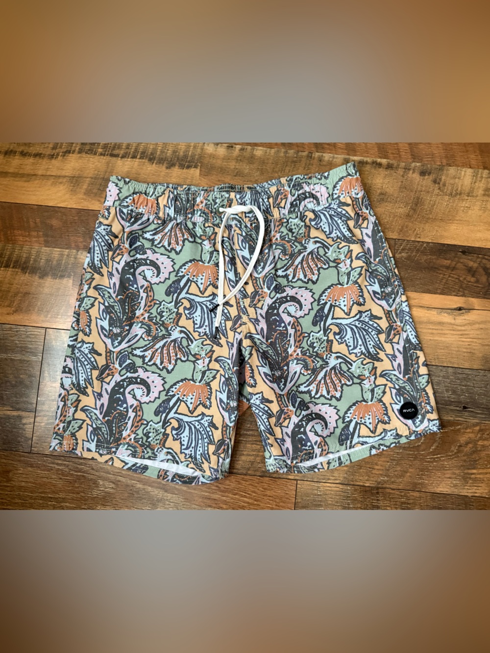RVCA Paisley Floral Swim Trunks in Multi-Color